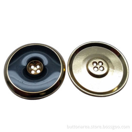 Metal Alloy Sewing Button with Epoxy Finish